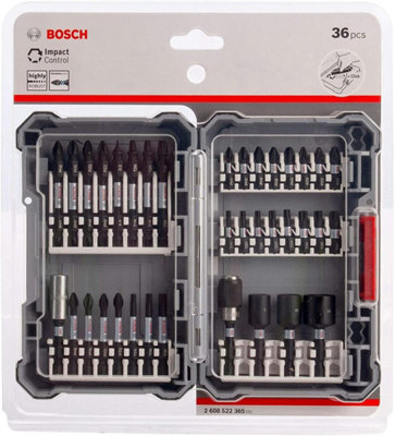 Bosch PRO 36 Piece Impact Rated Nut Screwdriver Drill Bit Set + Case