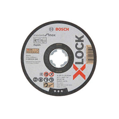 Bosch PRO X-LOCK Metal Cutting Disc Straight 125mm x 1mm x 22.23mm 2608619262