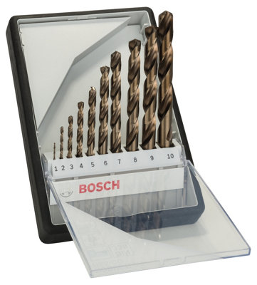 Bosch Professional 10 Piece Robust Line Metal Drill Bit Set HSS Co 1 10mm DIY at B Q