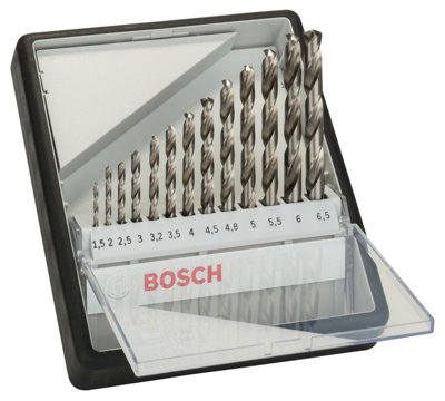 Bosch Professional 13-Piece Robust Line Metal Drill Bit Set HSS-G, 135A (1.5-6.5mm)