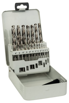 Bosch Professional 19-Piece Metal Drill Bit Set HSS-G, DIN 338, 1-10mm, 135A in Metal Cassette