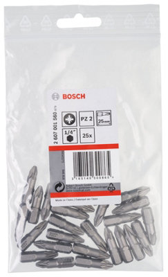 Bosch Professional 25 Piece Set - PZ2, 25mm