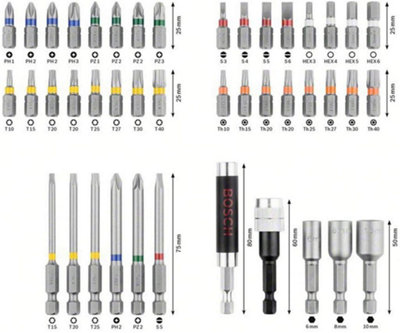 Bosch Professional 43-Piece Screwdriver Bit Set - 5