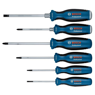 Bosch Professional 6 Piece Assorted Screwdriver Set Mixed Heads 1600A02CV3