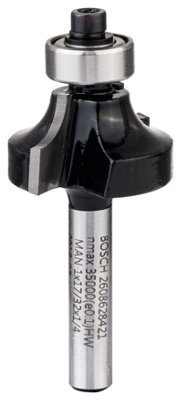 Bosch Professional Beading Bit - 1/4" Shank, R6.3mm, 13.5mm Diameter, D6.3mm