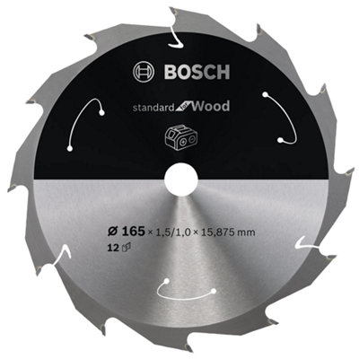 Bosch Professional Circular Saw Blade For Wood - 165x20mm 24-Tooth Blade For Cordless Saws