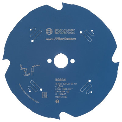 Bosch Professional Circular Saw Blade for Fibre Cement - 165 x 20 x 2.2 mm (Expert)