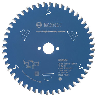 Bosch Professional Circular Saw Blade for High Pressure Laminate - 165 x 20 x 2.6 mm, 48 Teeth