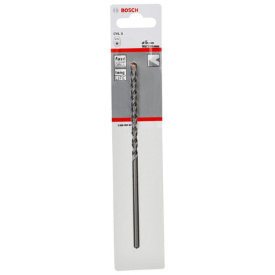Bosch 3-Piece Concrete Drill Bit Set - 5mm, 6mm, 8mm Long Length Masonry Bits