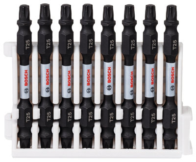 Bosch Professional Double Ended Bit Pack - 65mm, 8xT25 Pick & Clic Impact