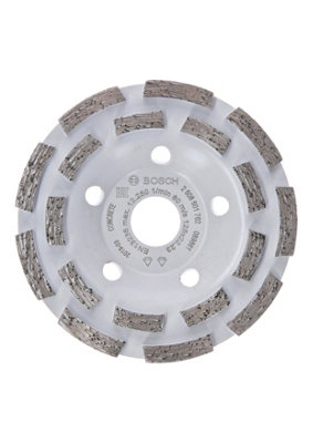 Bosch Professional Double Row Diamond Grinding Head for Concrete - Long Life, 125 x 22.23 x 5 mm