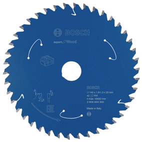 Bosch Professional Expert Circular Saw Blade for Cordless Saws - Wood, 140x1.8/1.3x20 T42