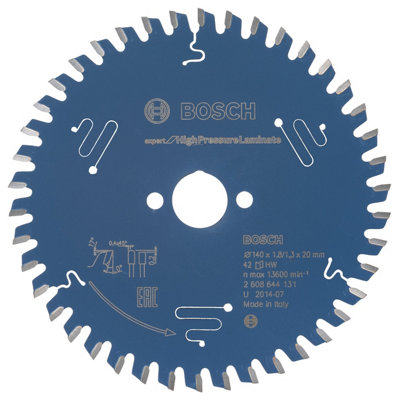 Bosch Professional Expert Circular Saw Blade for High Pressure Laminate - 140 x 20 x 1.8 mm, 42 Teeth