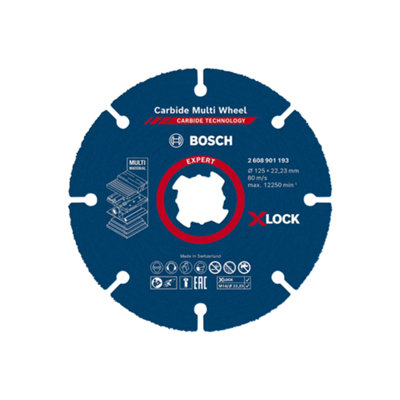 Bosch Professional Expert X-LOCK Carbide Multi Wheel Cutting Disc - 125mm x 1mm x 22.23mm