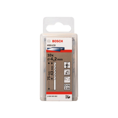 Bosch Professional HSS-Co DIN338 4.2 x 43 x 75mm