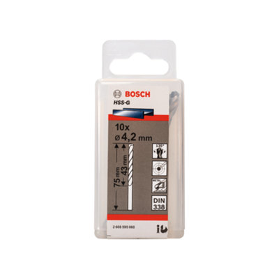 Bosch Professional HSS-G DIN338 4.2 x 43 x 75mm