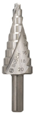 Bosch Professional HSS Step Drill Bit 4-20mm, 8.0mm, 75mm