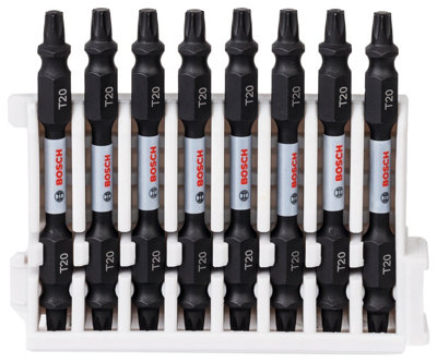 Bosch Professional Impact Double Ended Bit Pack 65mm, 8xT20 Pick & Clic