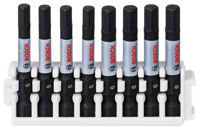 Bosch Professional Impact Power Bit Insert Pack - 50mm, 4xH5, 4xH6 Pick & Clic
