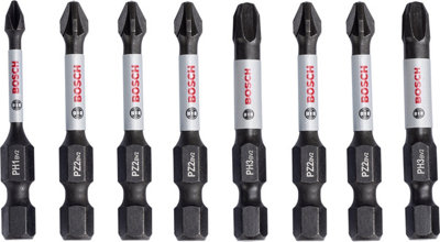 Bosch Professional Impact Power Bit Insert Pack 50mm, PH1, PH2, PH2, PH2, PH3, PZ2, PZ2, PZ3 Pick & Clic