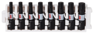 Bosch Professional Impact Screwdriver Bit Insert Pack - 25mm, T15, T20 (x2), T25 (x2), T30 (x2), T40 - Pick & Clic