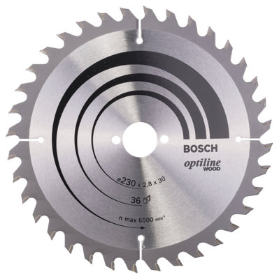 Bosch Professional Optiline Wood Circular Saw Blade - 230mm x 30mm x 2.8mm, 36 Teeth