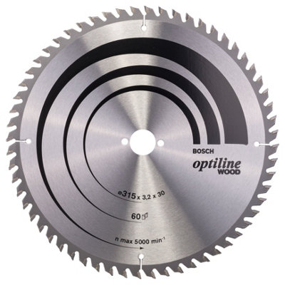 Bosch Professional Optiline Wood Circular Saw Blade - 315mm x 30mm x 3.2mm, 60 Teeth