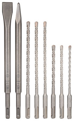 Bosch Professional SDS Plus & Chisel Hammer Drill Bit Set - 8 Pieces