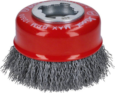 Bosch Professional X-LOCK Cup Brush - Crimped Steel, 75mm, 0.3mm Thickness