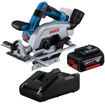 Bosch Professsional 18v 165mm Cordless Circular Saw GKS 18V-57-2 L + 5AH Battery
