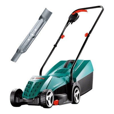 Bosch Rotak 32 Electric Rotary Lawnmower 32cm 1200w 31L Collection Bag & Blade