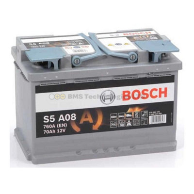 Bosch S5A08 AGM Starter Car Battery 12V 70Ah Type 096