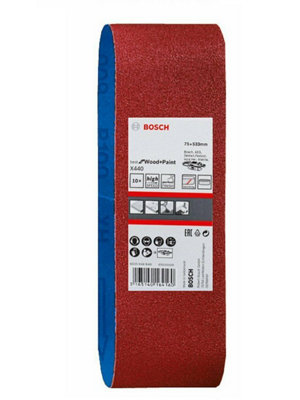 BOSCH Sanding Belts (Grit 180) (10/Pack) (To Fit: Bosch PBS 75A Belt Sander)