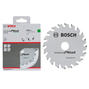 BOSCH Standard For Wood Circular Saw Blade (85mm) (To Fit: Bosch UniversalCirc 12 Cordless Circular Saw)