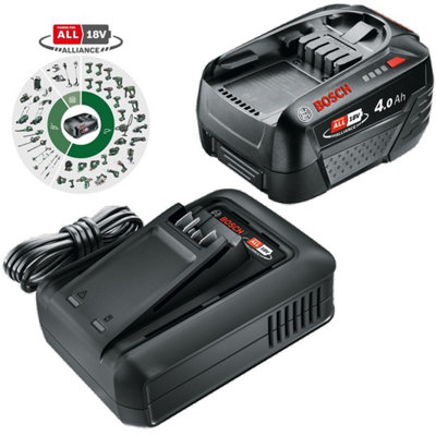 Bosch Starter Set 18V PBA 4.0Ah 2x Battery + Fast Charger AL1844 ...