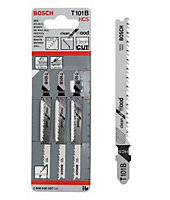 BOSCH T101B Clean for Wood Jigsaw Blades (3/Pack) (To Fit: Bosch PST, GST, EasySaw & UniversalSaw Jigsaw Models)