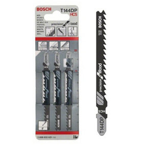 BOSCH T144DP Precision for Wood Jigsaw Blades (3/Pack) (To Fit: Bosch PST, GST, EasySaw & UniversalSaw Jigsaw Models)