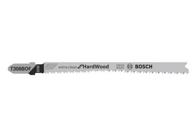 BOSCH T308BOF Extra-Clean for Hard Wood Jigsaw Blades (3/Pack) (To Fit: Bosch PST, GST, EasySaw & UniversalSaw Jigsaw Models)