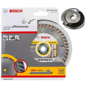 Bosch Universal Diamond Blade 4.5" 115mm High Speed + Quick Change Locking Nut