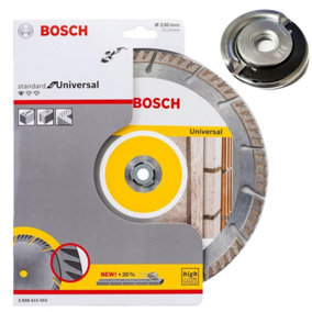 Bosch Universal Diamond Blade 9" 230mm High Speed + Quick Change Locking Nut