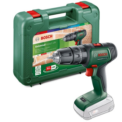 Bosch Universal Drill 18v Lion Cordless Combi Hammer Drill POWER4ALL Green Bare - Bosch Power for All