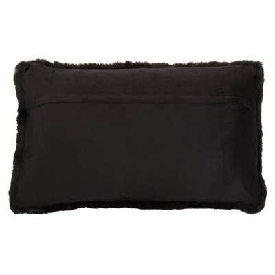 Bosie Lamina Black Rectangular Cushion
