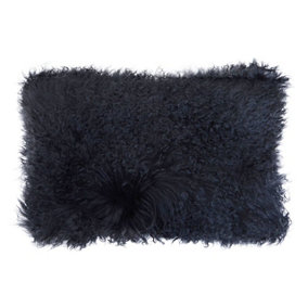 Bosie Luxury Black Soft Fur Cushion