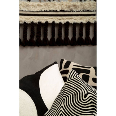 Black and white rectangle pillow best sale