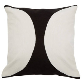 Bosie Ozella Black And White Semi Circular Design Cushion
