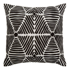 Bosie Ozella Black And White Square Cushion