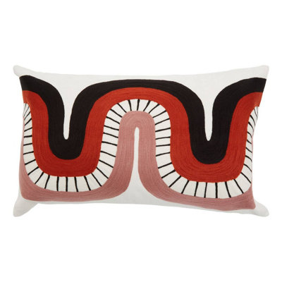 Bosie Ozella Curve Pattern Rectangular Cushion