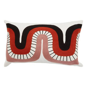 Bosie Ozella Curve Pattern Rectangular Cushion