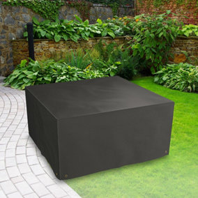 Bosmere All-Weather Extra Large Modular 4 Seater Cube Set Cover Black L134cm W134cm H65cm Waterproof Heavy Duty 6 Year Guarantee