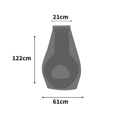 Bosmere Protector 5000 Large Chimenea Cover H 122cm W 61cm 100% Waterproof UV Protected 5 Year Guarantee